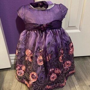 Ceci kids formal princess dress for 6-12 months with hair bow